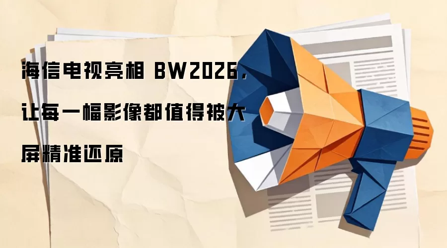 海信电视亮相 BW2026,让每一幅影像都值得被大屏精准还原