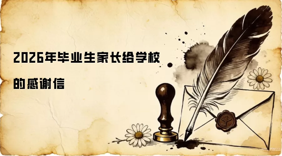 2026年毕业生家长给学校的感谢信