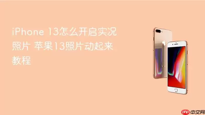 iPhone 13怎么开启实况照片 苹果13照片动起来教程