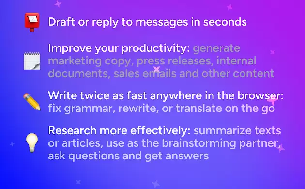 WritingMate.ai: GPT-4 & ChatGPT for Chrome : 为您回答问题和写电子邮件的Chrome扩展