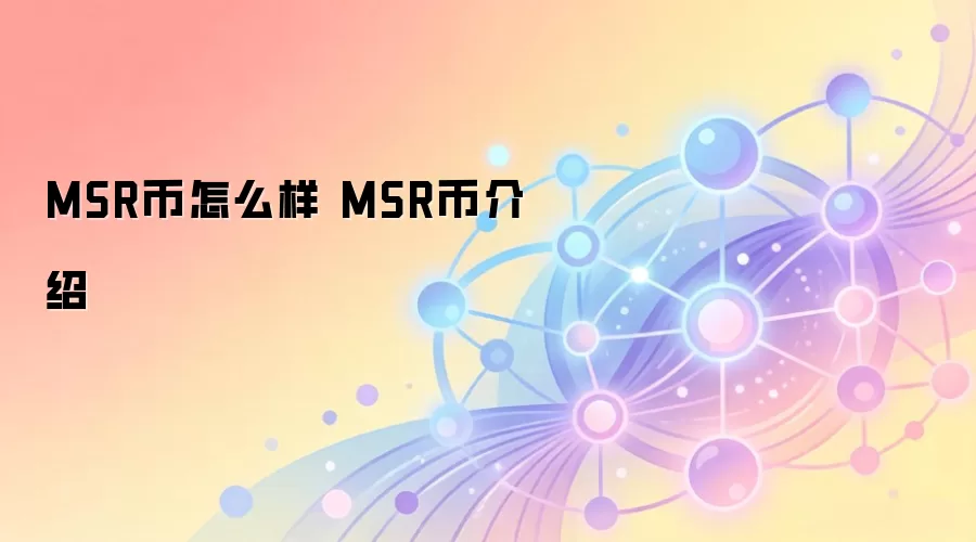 MSR币怎么样 MSR币介绍