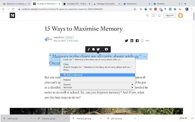 Memorai – AI memory assistant for Anki : AI记忆助手 for Anki – 自动从文本生成问题卡片,帮助记忆