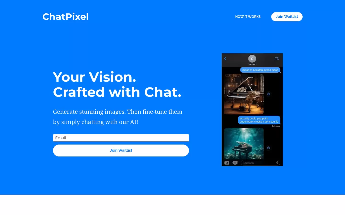 ChatPixel AI : 生成惊艳图片，通过与AI聊天进行细化调整！