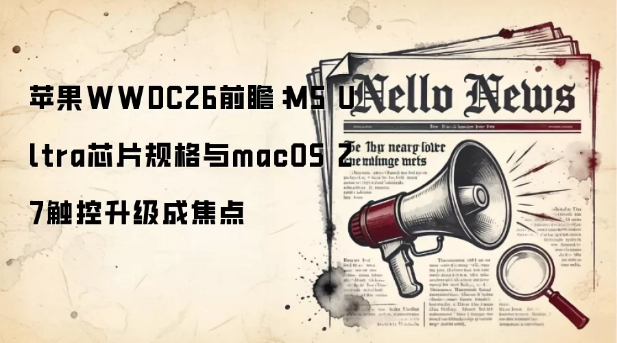 苹果WWDC26前瞻:M5 Ultra芯片规格与macOS 27触控升级成焦点
