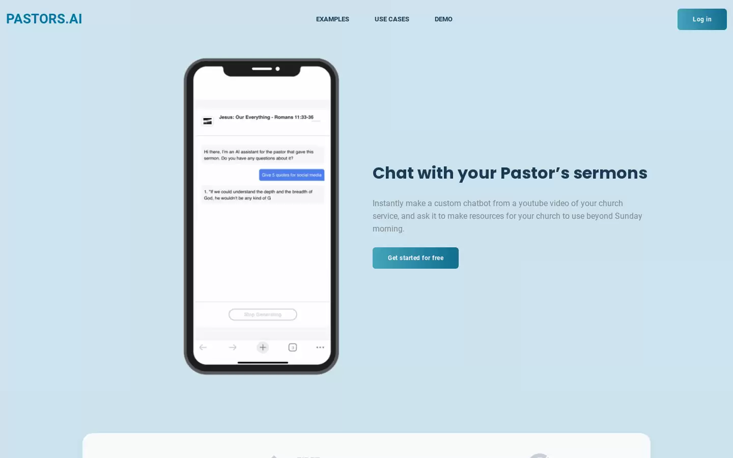 Pastors.ai : 将牧师的讲道转化为聊天机器人