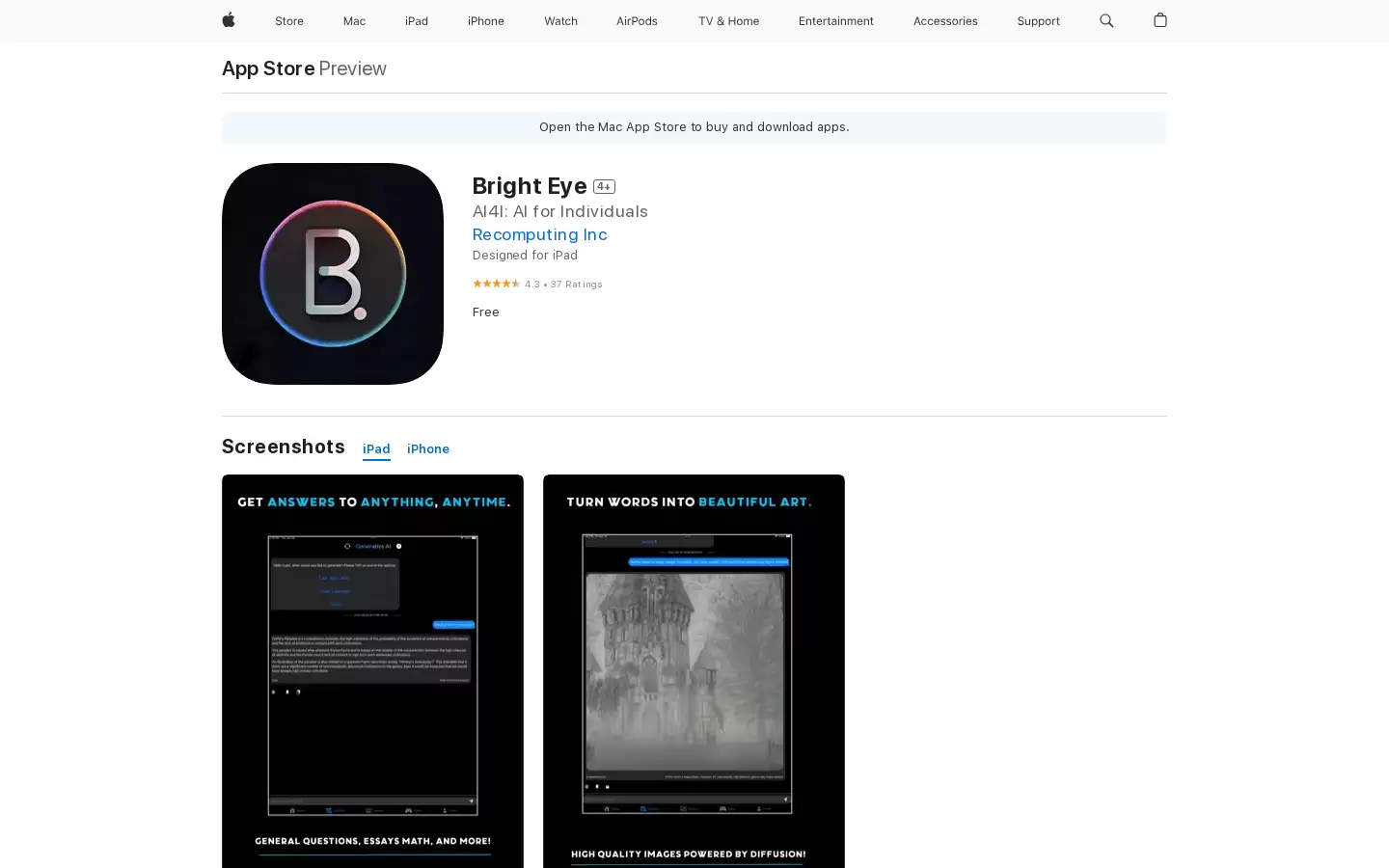 Bright Eye : 多功能生成和分析 AI 应用