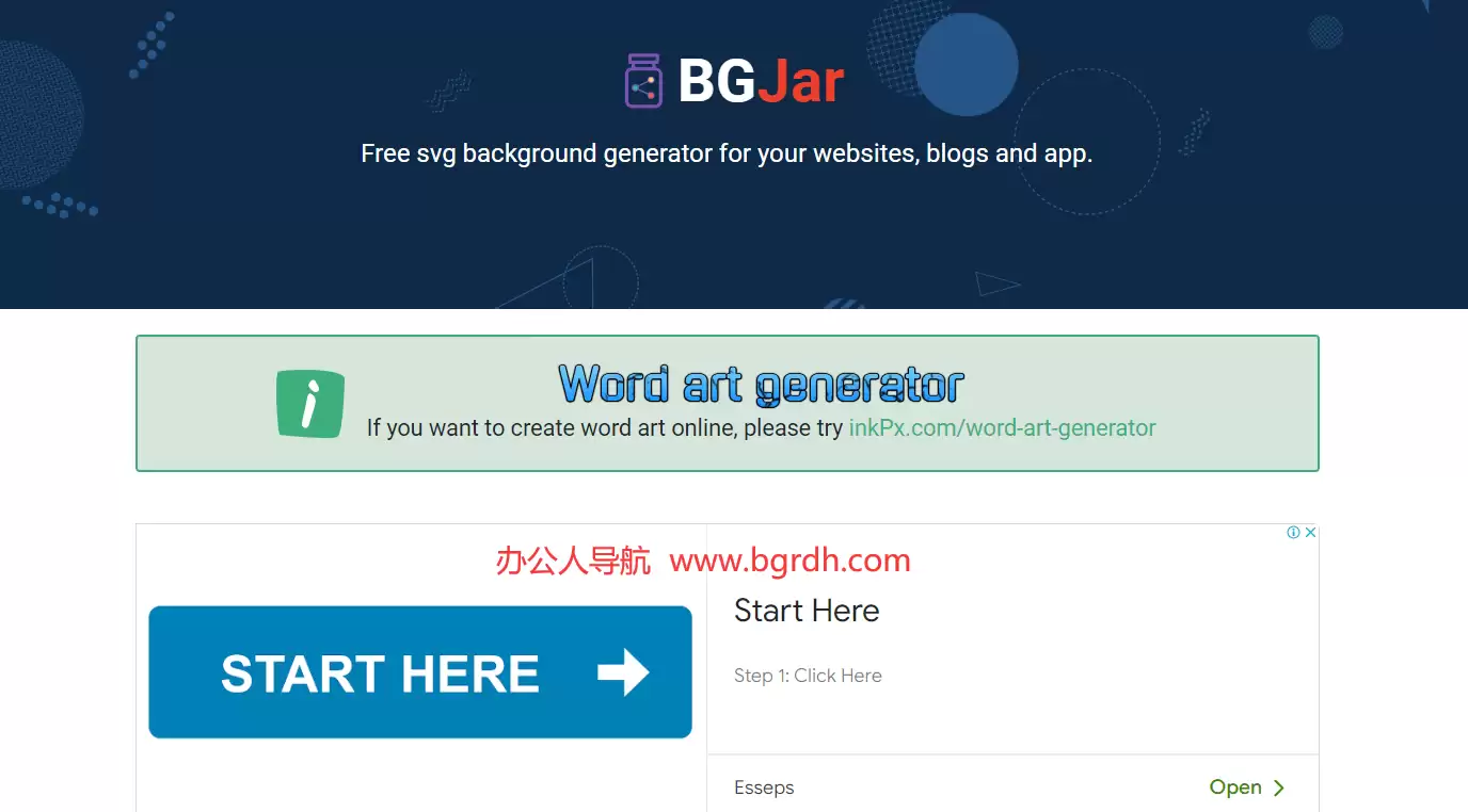 BGJar-免费SVG背景图案在线生成工具网站