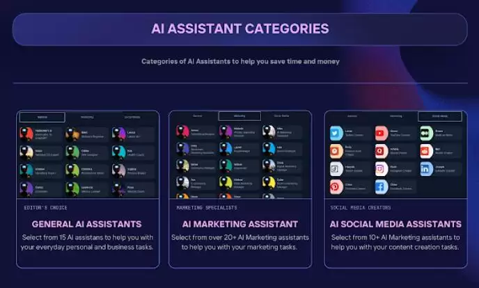 AI Personal Assistants - Get More Done : 一键访问AI助手，提高工作效率