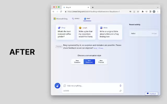 AI Chat Enabler for bing.com : 在bing.com上模拟不同的浏览器以启用AI聊天。