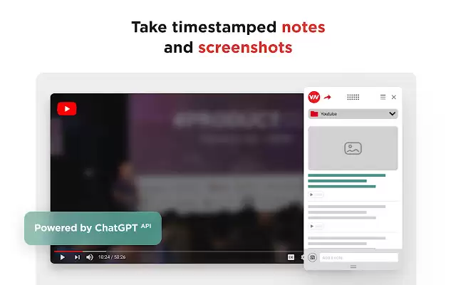 AI-powered Notes on Videos - Video Notebook : AI视频笔记本- 视频笔记，AI生成