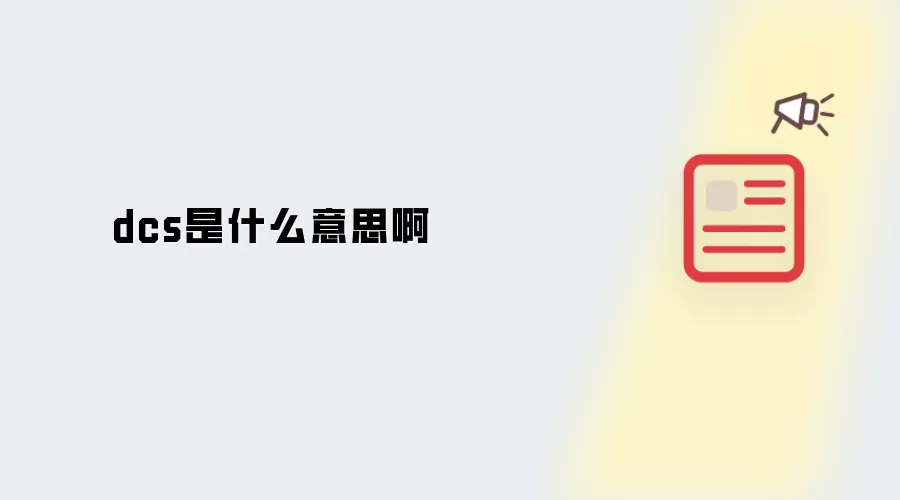 dcs是什么意思啊