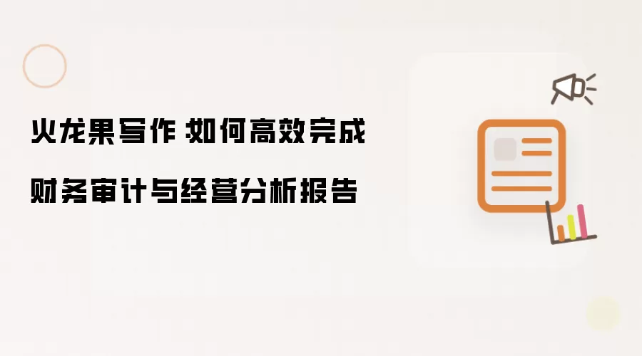 火龙果写作：高效完成财务审计与经营分析报告