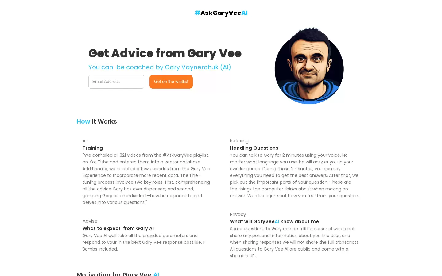 AskGaryVeeAI : 通过AI辅导获得Gary Vee的建议