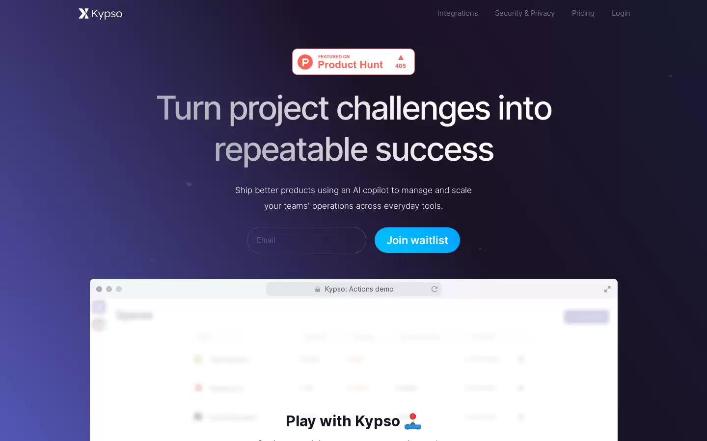 Kypso : 用AI管理和扩展团队运营