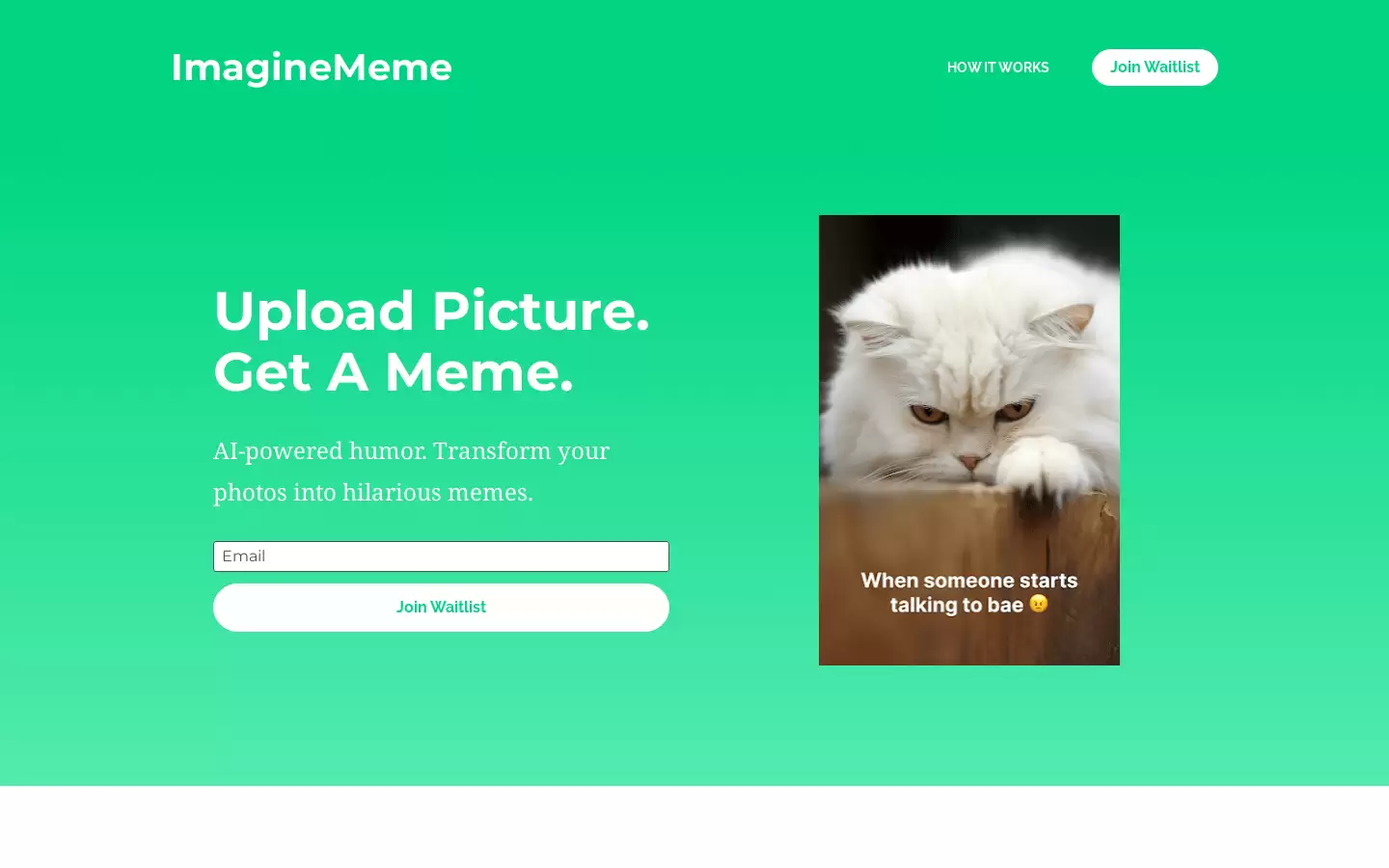ImagineMeme AI : AI驱动的幽默。将您的照片转换成滑稽的模因