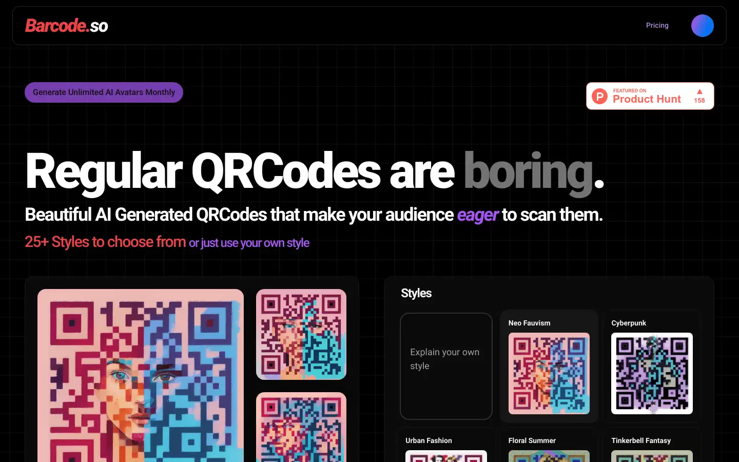 Barcode.so : 生成美丽的AI二维码