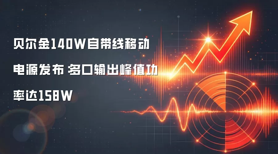 贝尔金140W自带线移动电源发布:多口输出峰值功率达158W