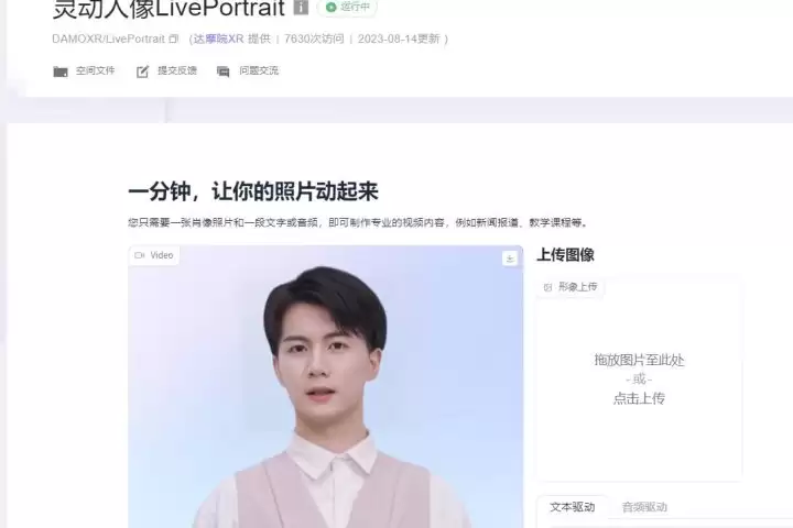 阿里云灵动人像LivePortrait数字人视频生成工具