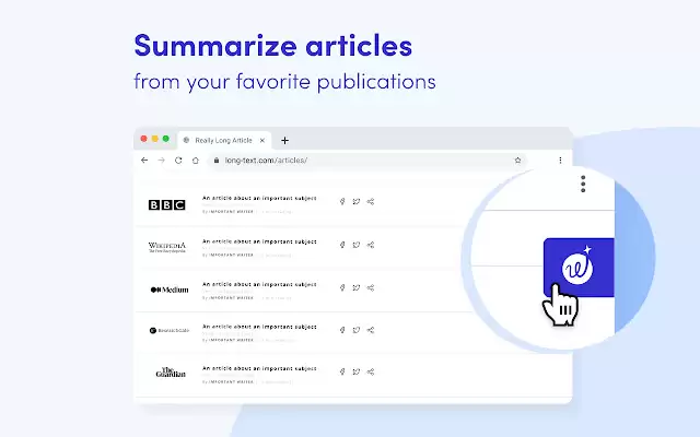Wordtune Read: AI-powered Summary Tool : AI智能摘要工具
