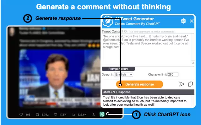 Mook: AI Tweet Generator With Chat GPT : 一款强大的AI推特生成器，可以在几秒钟内生成引人注目和个性化的推文。