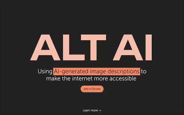 ALT AI: Add alt text to image descriptions : 使用AI生成的图片描述，使互联网更具可访问性