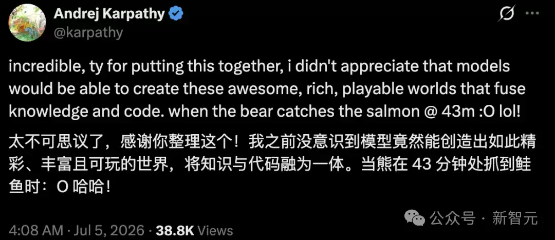 1600代码造出水下曼哈顿, Fable 5让Karpathy看呆了