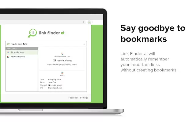Link Finder ai - Say goodbye to bookmarks : 搜索你的重要链接，告别书签