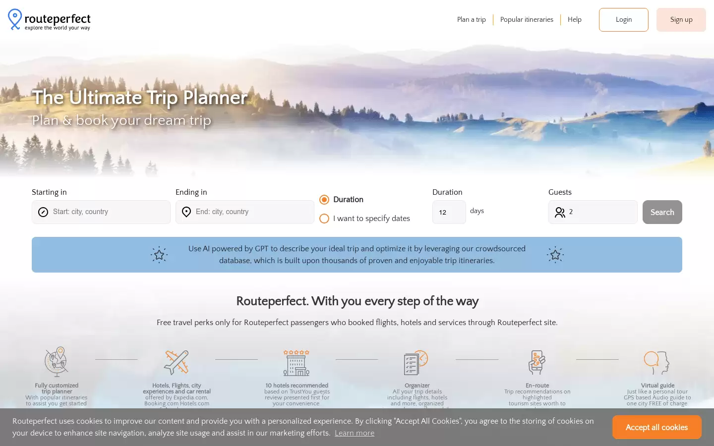 Routeperfect : 计划和预订您最佳旅行的终极工具。