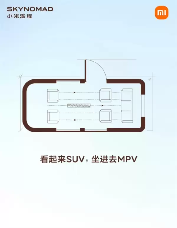小米澎程新车再预热!车内可变空间设计曝光:一键切换工作室、咖啡馆