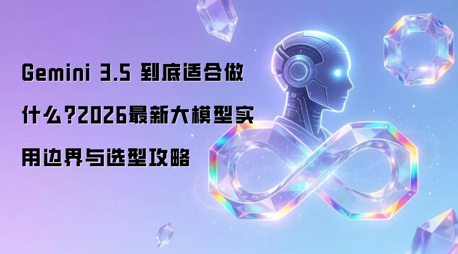Gemini 3.5 到底适合做什么?2026最新大模型实用边界与选型攻略