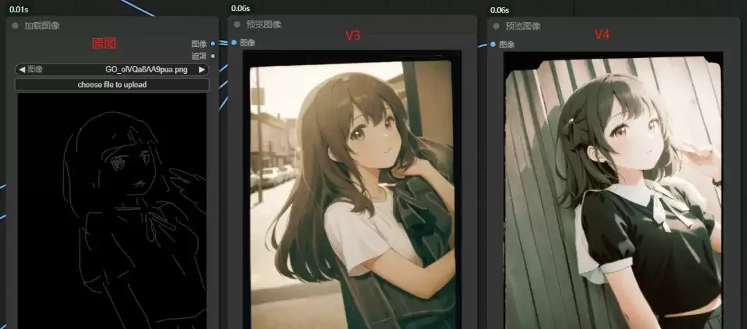 ComfyUI上使用SDXL-ControlNet模型，实现线稿草图涂鸦转绘的AI绘画