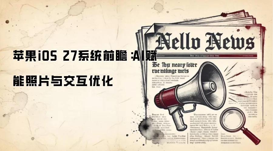 苹果iOS 27系统前瞻：AI赋能照片与交互优化