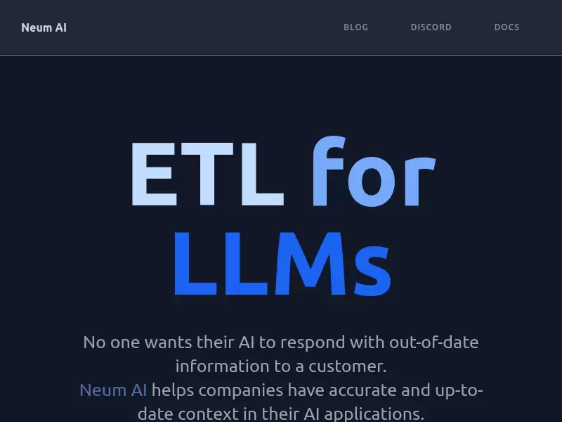 Neum AI : 同步向量存储，连接数据源