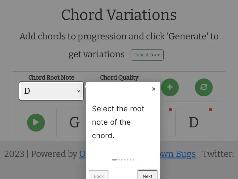 Chord Variations : 生成和弦的不同变化