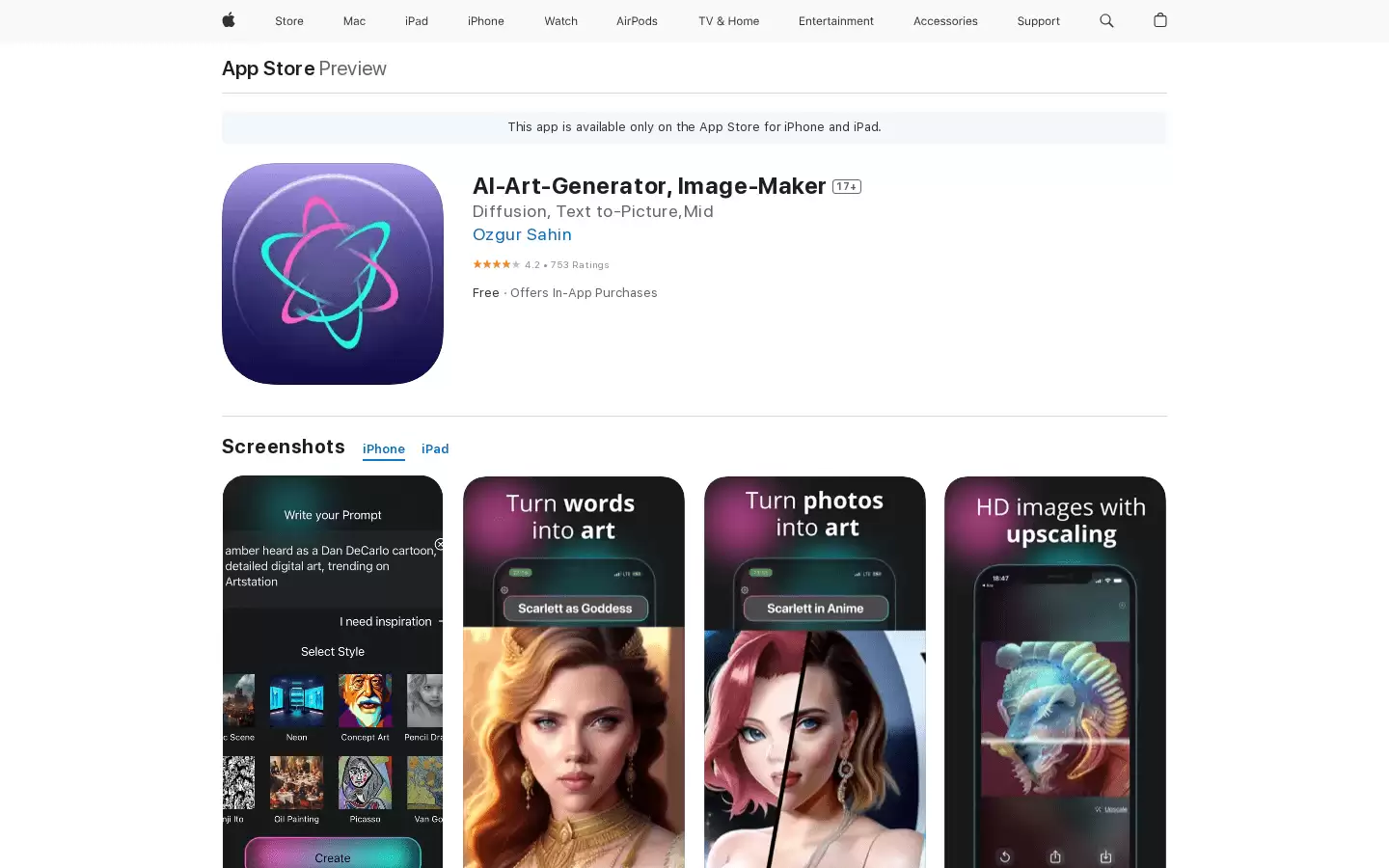 AI-Art-Generator : 创造独一无二的艺术品，解锁文字的全部潜力。