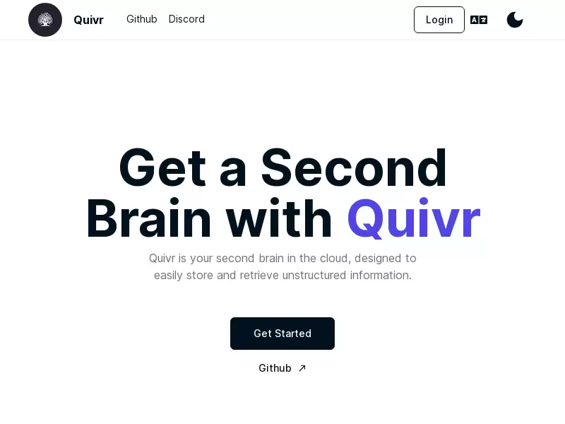 Quivr : 云端第二大脑,轻松存储和检索非结构化信息
