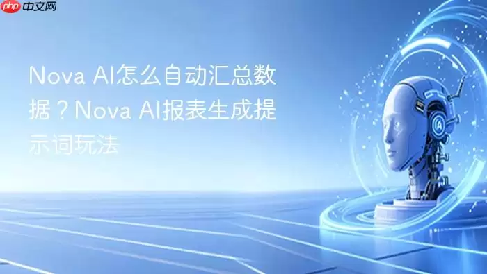 Nova AI怎么自动汇总数据?Nova AI报表生成提示词玩法