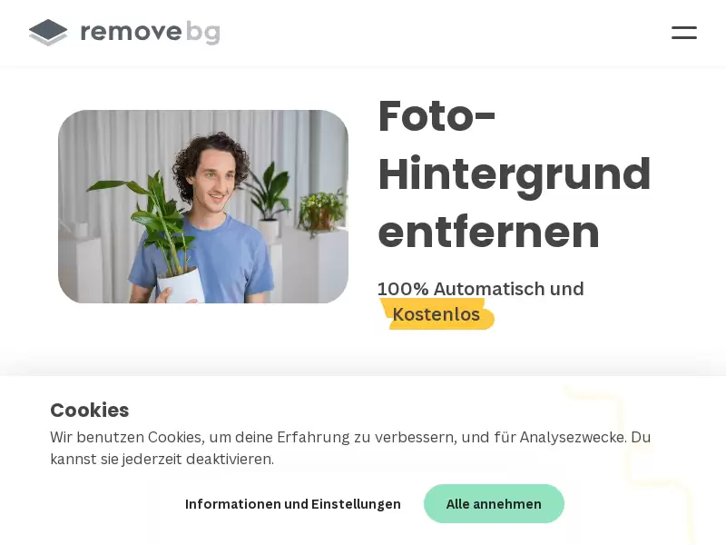 Removebg : 一款强大的自动去除图片背景的在线工具