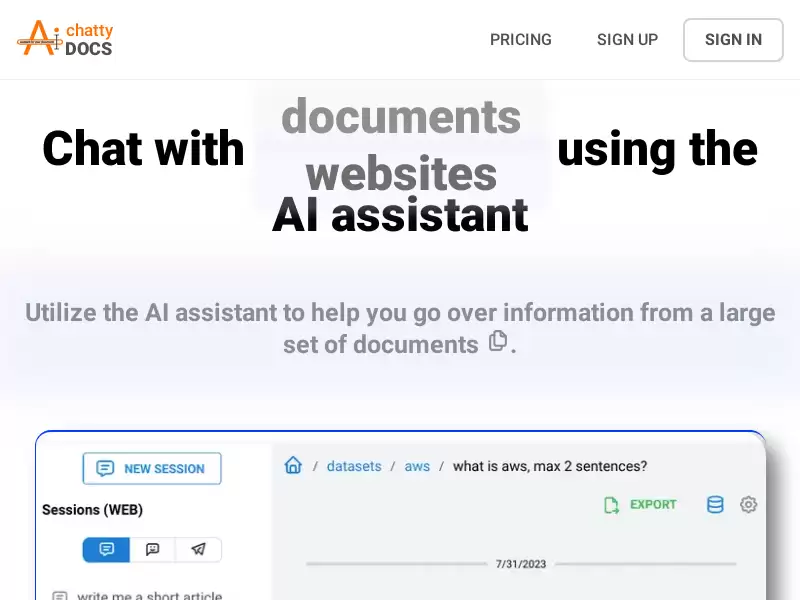 ChattyDocs : AI助手，聊你的文档