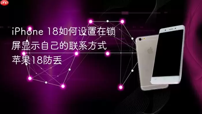 iPhone 18如何设置在锁屏显示自己的联系方式 苹果18防丢
