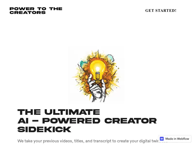 Power to the Creators: : 给内容创作者提供超能力的AI辅助工具