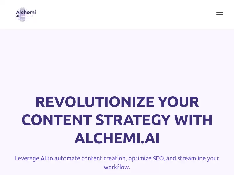 Alchemi.ai : 用AI提升内容战略