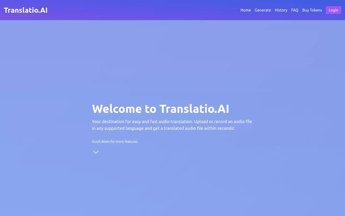 Translatio.AI : 简单快捷的音频翻译服务