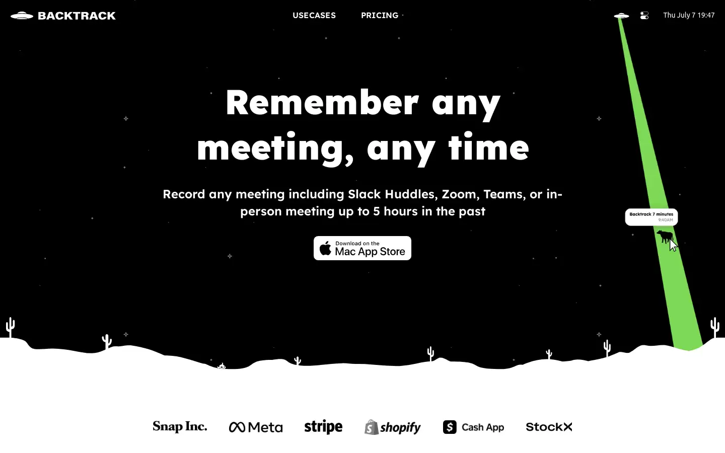 Backtrack 2.0 : Mac菜单栏录制器，记录你在过去看到、听到或说过的内容