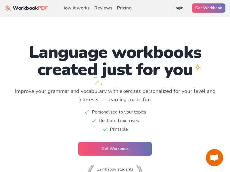 WorkbookPDF : 个性化学习工作簿