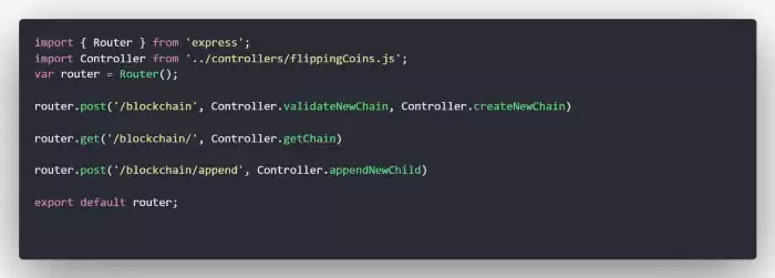 JavaScript与Express区块链入门教程:路由配置