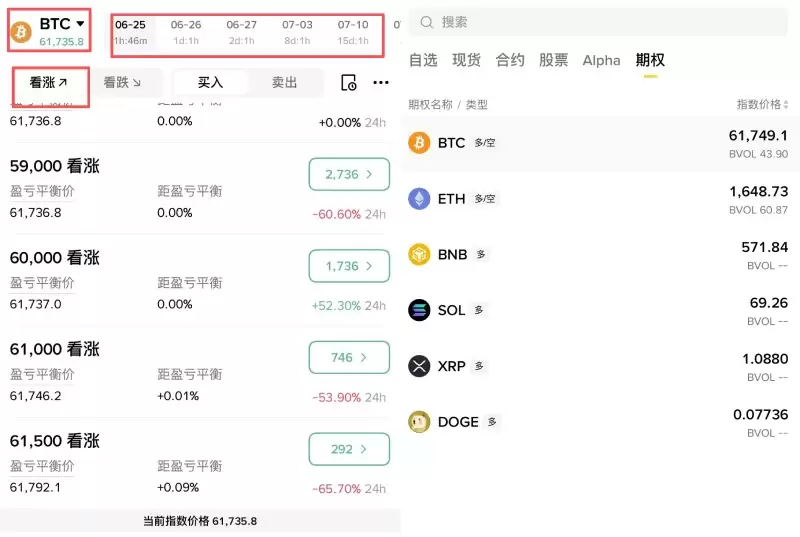 币安期权使用教学