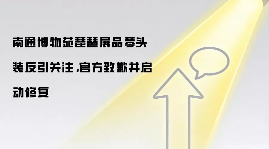 南通博物苑琵琶展品琴头装反引关注,官方致歉并启动修复