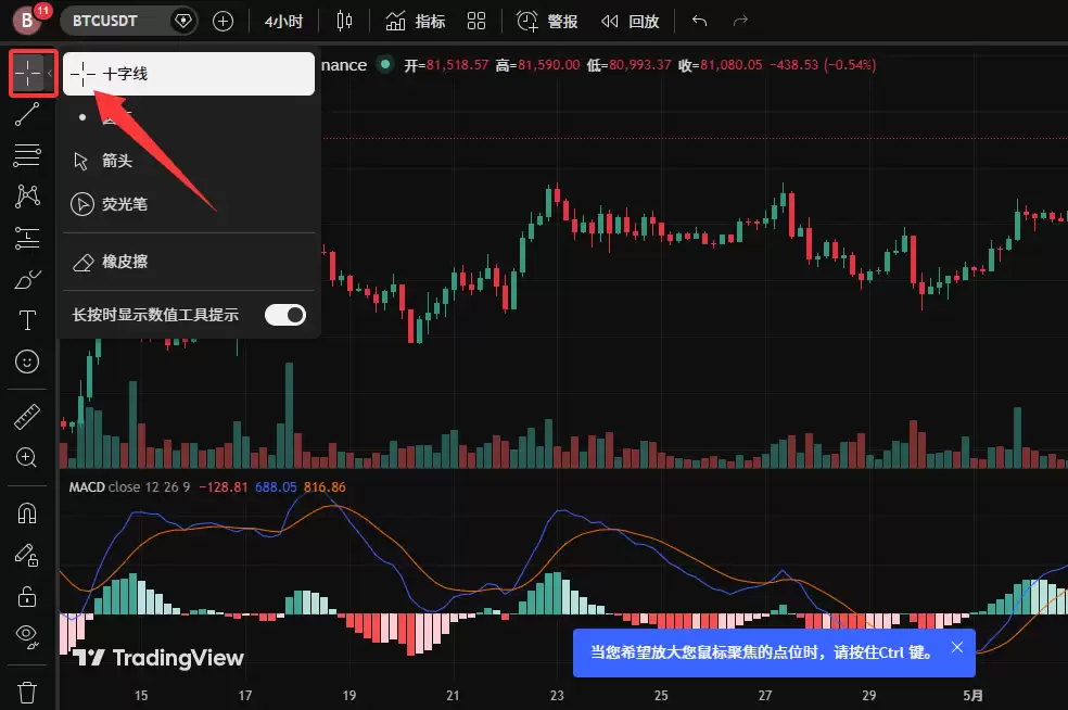TradingView怎么用来看盘画线?新手必备2026年完整操作教程