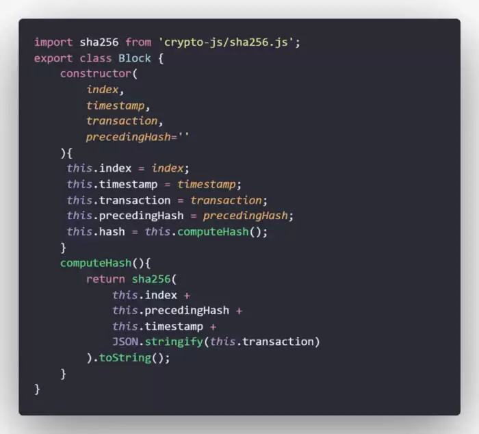 JavaScript与Express区块链入门教程:Block类设计